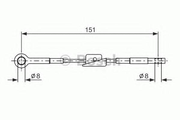 Трос, стояночная тормозная система 1 987 477 367 BOSCH