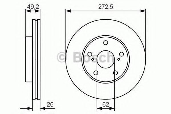 Тормозной диск передний 0 986 479 R45 BOSCH