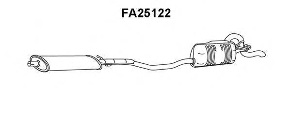 Глушитель выхлопных газов конечный FA25122 VENEPORTE