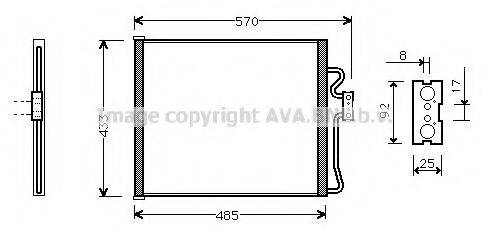 Конденсатор, кондиционер BW5185 AVA QUALITY COOLING