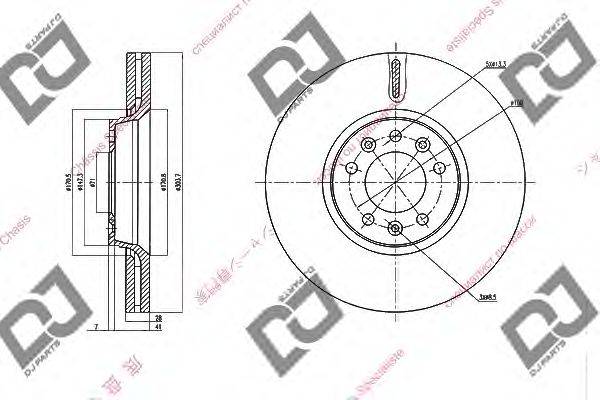 Тормозной диск BD1524 DJ PARTS