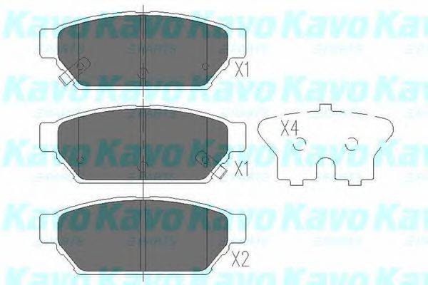 Комплект тормозных колодок, дисковый тормоз KBP-5510 KAVO PARTS