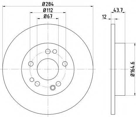 Тормозной диск 8DD 355 100-921 HELLA