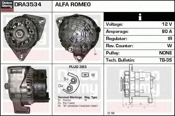 Генератор DRA3534 REMY