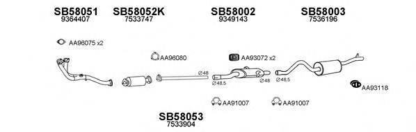 Система выпуска ОГ 580018 VENEPORTE