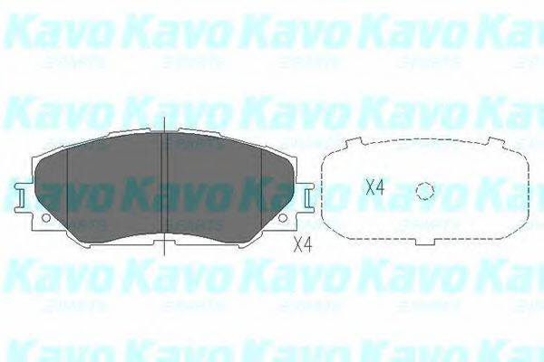 Комплект тормозных колодок, дисковый тормоз KBP-9120 KAVO PARTS