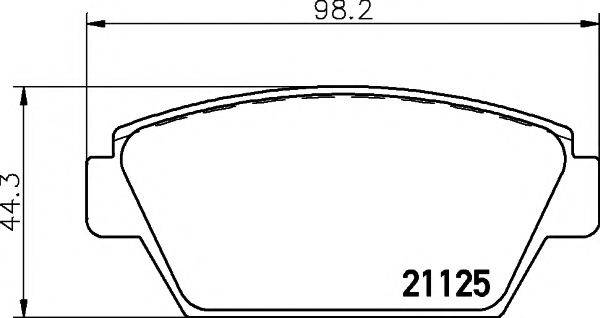 21125/14,0мм Тормозные колодки PAGID T0360 PAGID