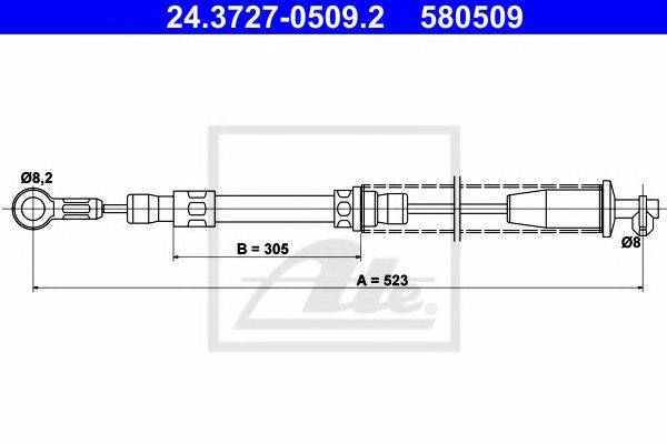 Трос, стояночная тормозная система BC2781 QUINTON HAZELL