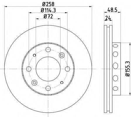 Тормозной диск 8DD 355 107-361 HELLA