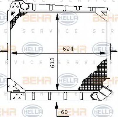 Радиатор, охлаждение двигателя 8MK 376 709-341 HELLA