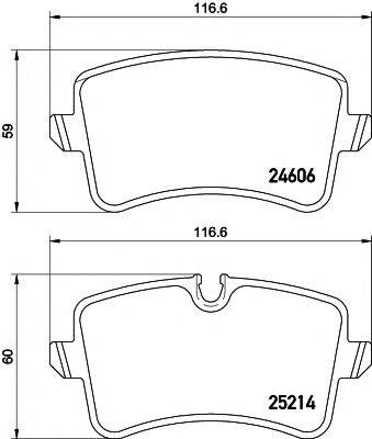 Комплект тормозных колодок, дисковый тормоз 8DB 355 016-001 HELLA PAGID