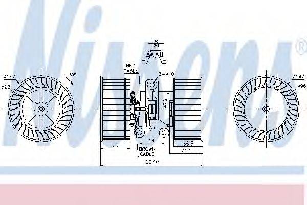 Вентилятор салона 87114 NISSENS