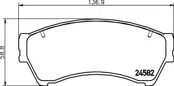 Комплект тормозных колодок, дисковый тормоз 8DB 355 013-701 HELLA