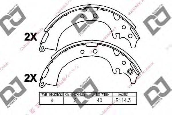 Комплект тормозных колодок BS1231 DJ PARTS