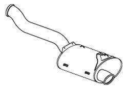 Глушитель выхлопных газов конечный