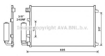 Конденсатор, кондиционер DNA5281 AVA QUALITY COOLING