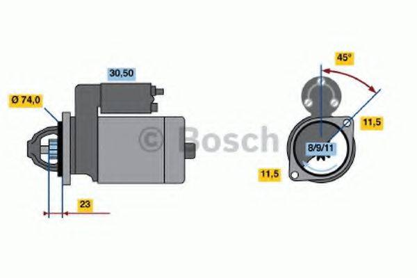 Стартер 0 986 012 831 BOSCH