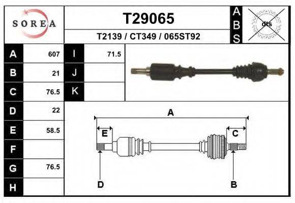 Приводной вал T29065 EAI