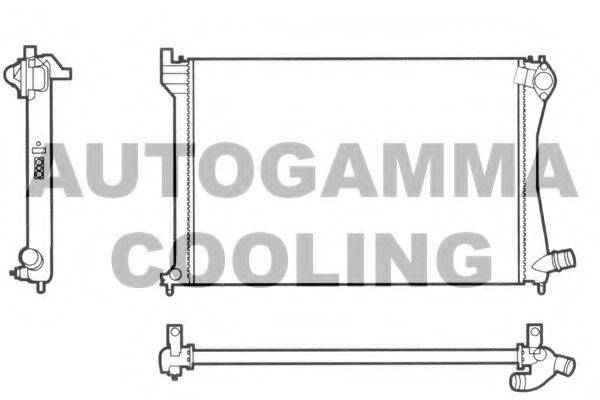 Радиатор, охлаждение двигателя 101345 AUTOGAMMA