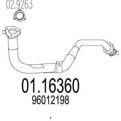 Труба выхлопного газа 01.16360 MTS