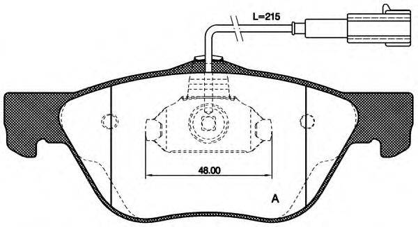 Комплект тормозных колодок, дисковый тормоз BPA0589.22 OPEN PARTS