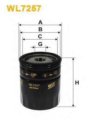 Фильтр масляный WL7257 WIX FILTERS