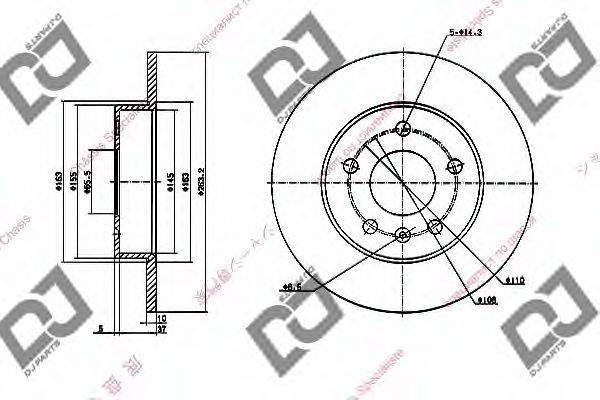 Тормозной диск BD1399 DJ PARTS