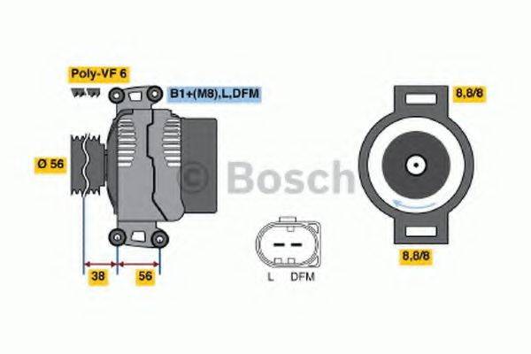 Генератор 0 986 046 180 BOSCH