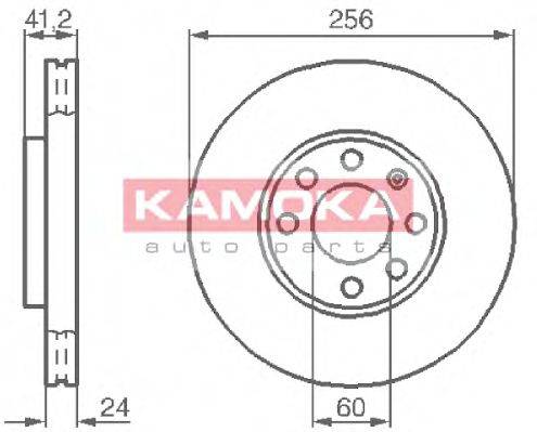 Тормозной диск 1036808 KAMOKA