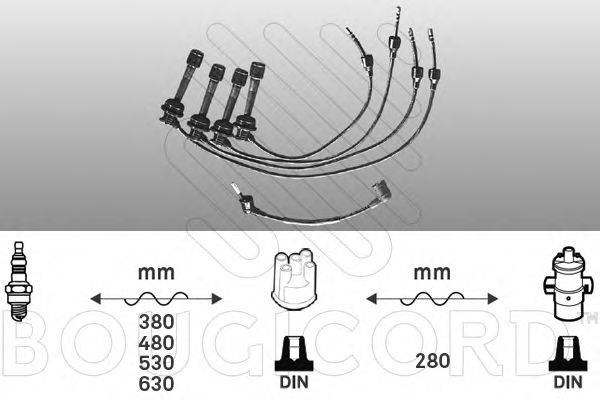Комплект проводов зажигания 7184 BOUGICORD