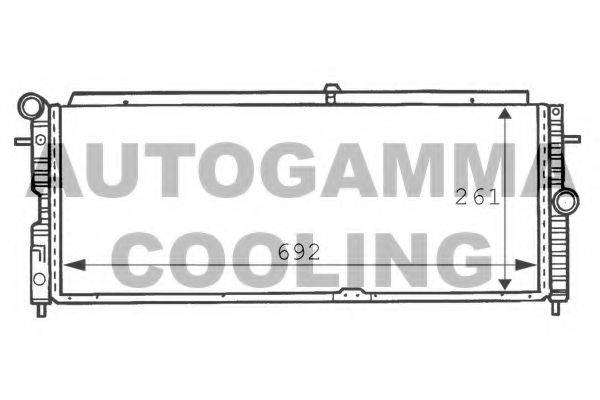 Радиатор, охлаждение двигателя 100707 AUTOGAMMA