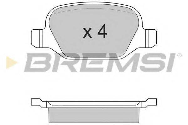 Комплект тормозных колодок, дисковый тормоз BP2890 BREMSI