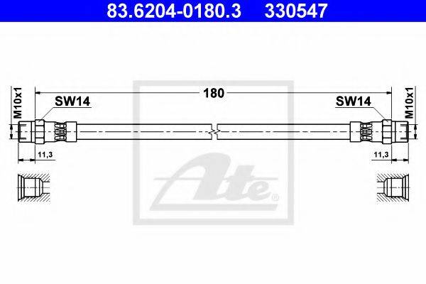 Тормозной шланг T 85 123 BREMBO