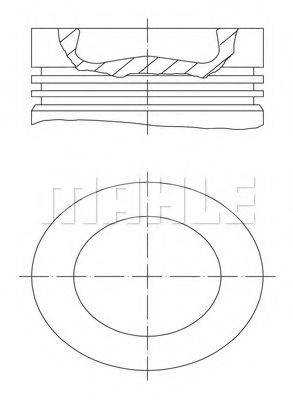 Поршень 003 97 33 MAHLE ORIGINAL