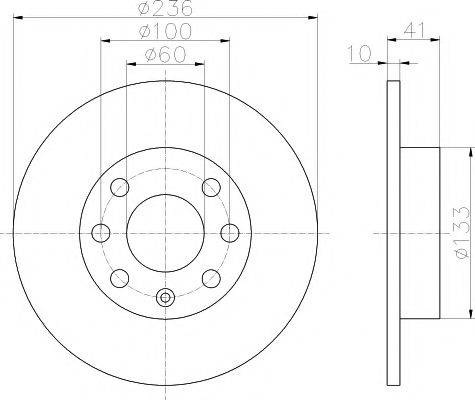 Тормозной диск 8DD 355 100-411 HELLA PAGID