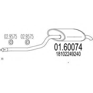 Глушитель выхлопных газов конечный 01.60074 MTS