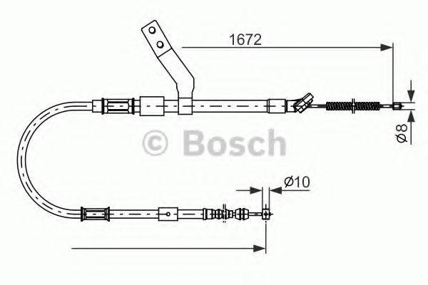 Трос, стояночная тормозная система 1 987 482 261 BOSCH