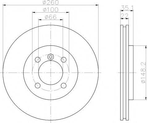 Тормозной диск MDC391 MINTEX