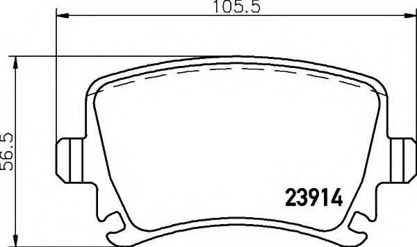 Комплект тормозных колодок, дисковый тормоз 8DB 355 011-771 HELLA