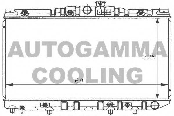 Радиатор, охлаждение двигателя 100993 AUTOGAMMA