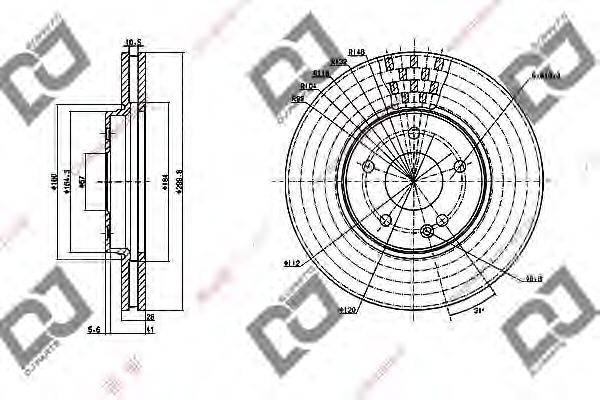 Тормозной диск BD1140 DJ PARTS