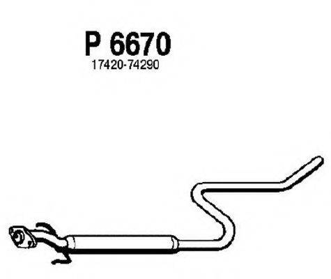 Средний глушитель выхлопных газов P6670 FENNO