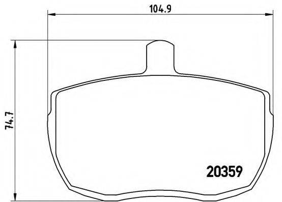 Комплект тормозных колодок, дисковый тормоз P A6 001 BREMBO