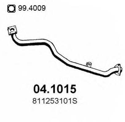 Труба выхлопного газа 04.1015 ASSO