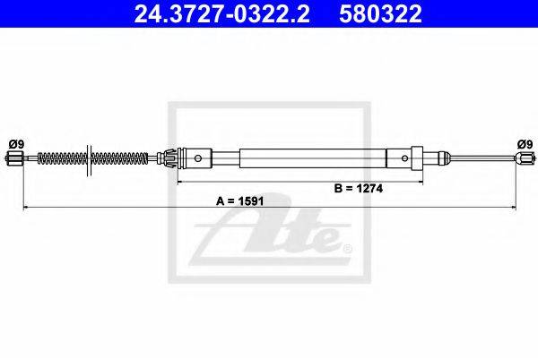 Трос, стояночная тормозная система FBS18026 FTE