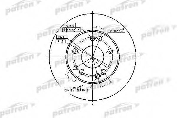 Тормозной диск PBD1584 PATRON