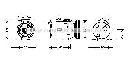 Компрессор, кондиционер BWK064 AVA QUALITY COOLING