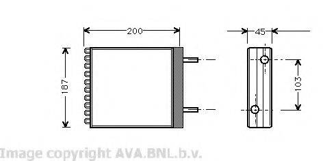 Теплообменник, отопление салона VO6066 AVA QUALITY COOLING