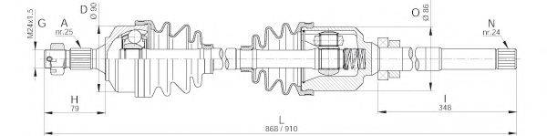 Приводной вал DRS6247.00 OPEN PARTS