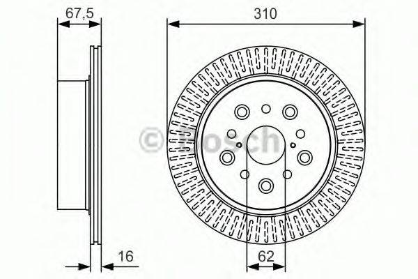 Тормозной диск 0 986 479 T03 BOSCH